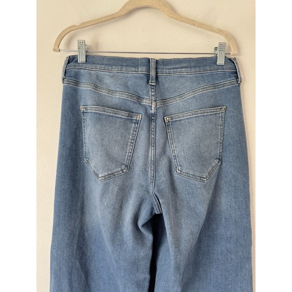 Boden Wide Leg High Rise Stretch Denim Blue Jeans Size 30 Long - Picture 4 of 6